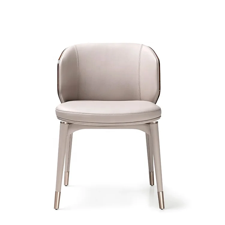 *s forNew Design Dining Chairs White Leather Dining Chair Durable Furniture Metal Leg Wooden Luxury Dining Room Chair &