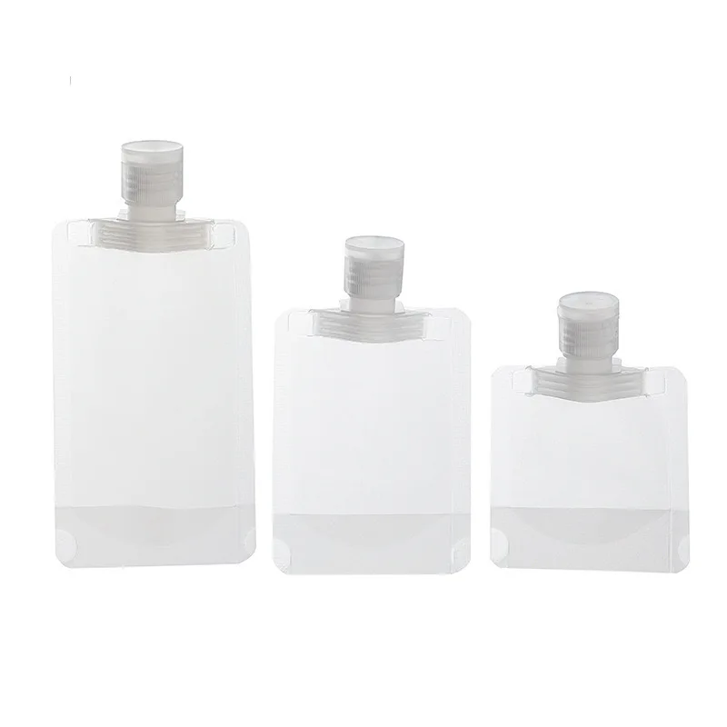 6pcs reusable refillable pouches 30‑250ml, leakproof travel dispenser bags for lotion, shampoo & cosmetics 6