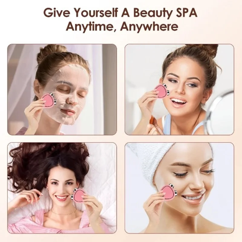 휴대용 전기 페이스 리프트 롤러 마사지기 EMS 미세 전류 음파 진동 페이셜 리프팅 스킨 타이트닝 마사지 미용 기기