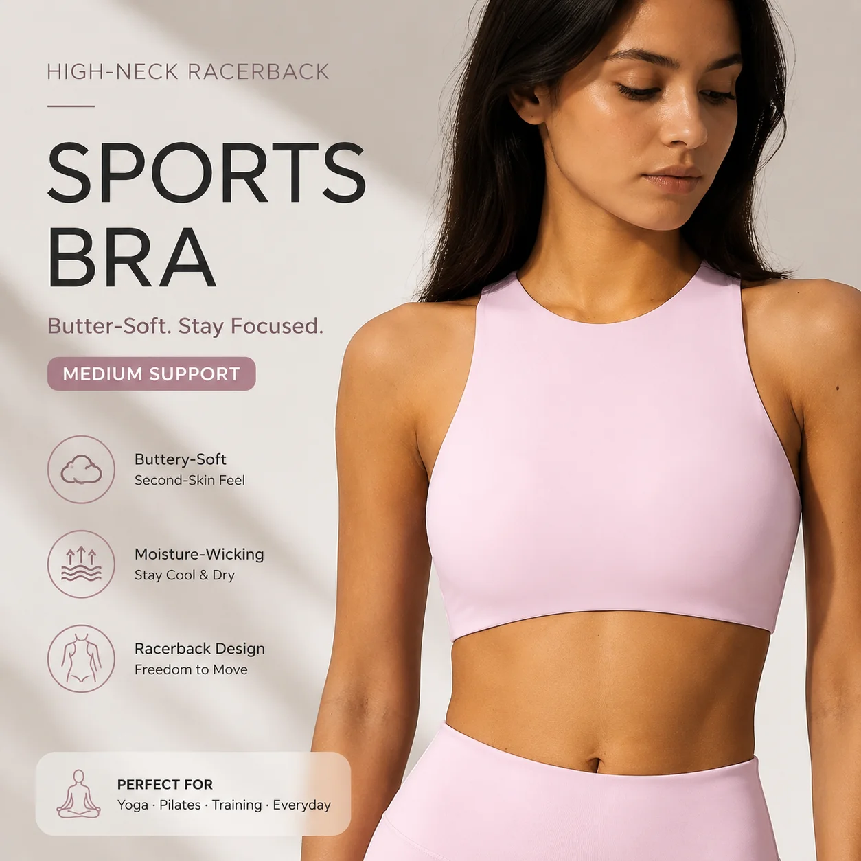 Luxury 2 in 1 Yoga Tank Top with Built in Bra Women Premium Seamless Workout Top Underarm Smoothing Gym Vest Matte Finish Female