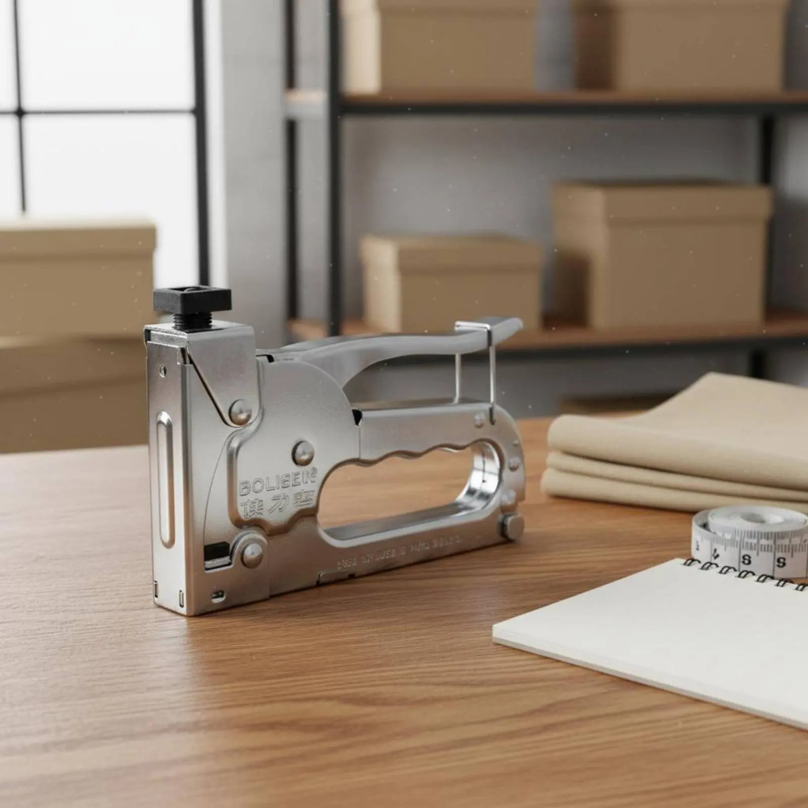 Adjustable Staple Power Adjustment Handheld Staple Manual Stapler Metal Body Upholstery Stapler Heavy Duty for Woodwork