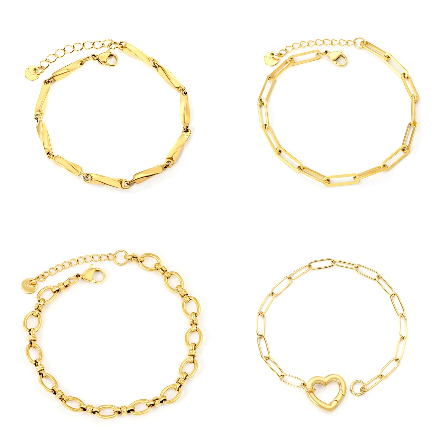 Modisches, trendiges, ausgehöhltes kubanisches Gliederarmband, Edelstahl wasserdicht, Alltagskleidungszubehör, 18 Karat vergoldet für Herren