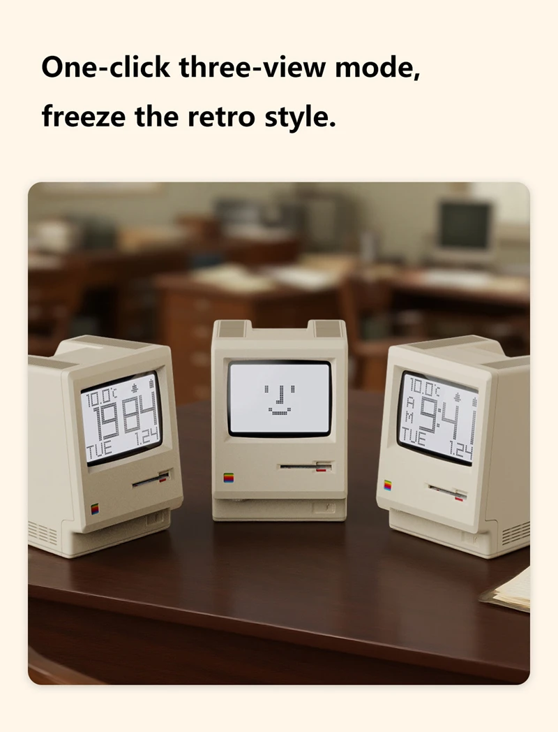 Xiaomi ريترو ساعة الإبداع ماكلوك المنبه طالب خاص الاستيقاظ قطعة أثرية سطح المكتب ديكور شاشة عرض إلكترونية المنبه