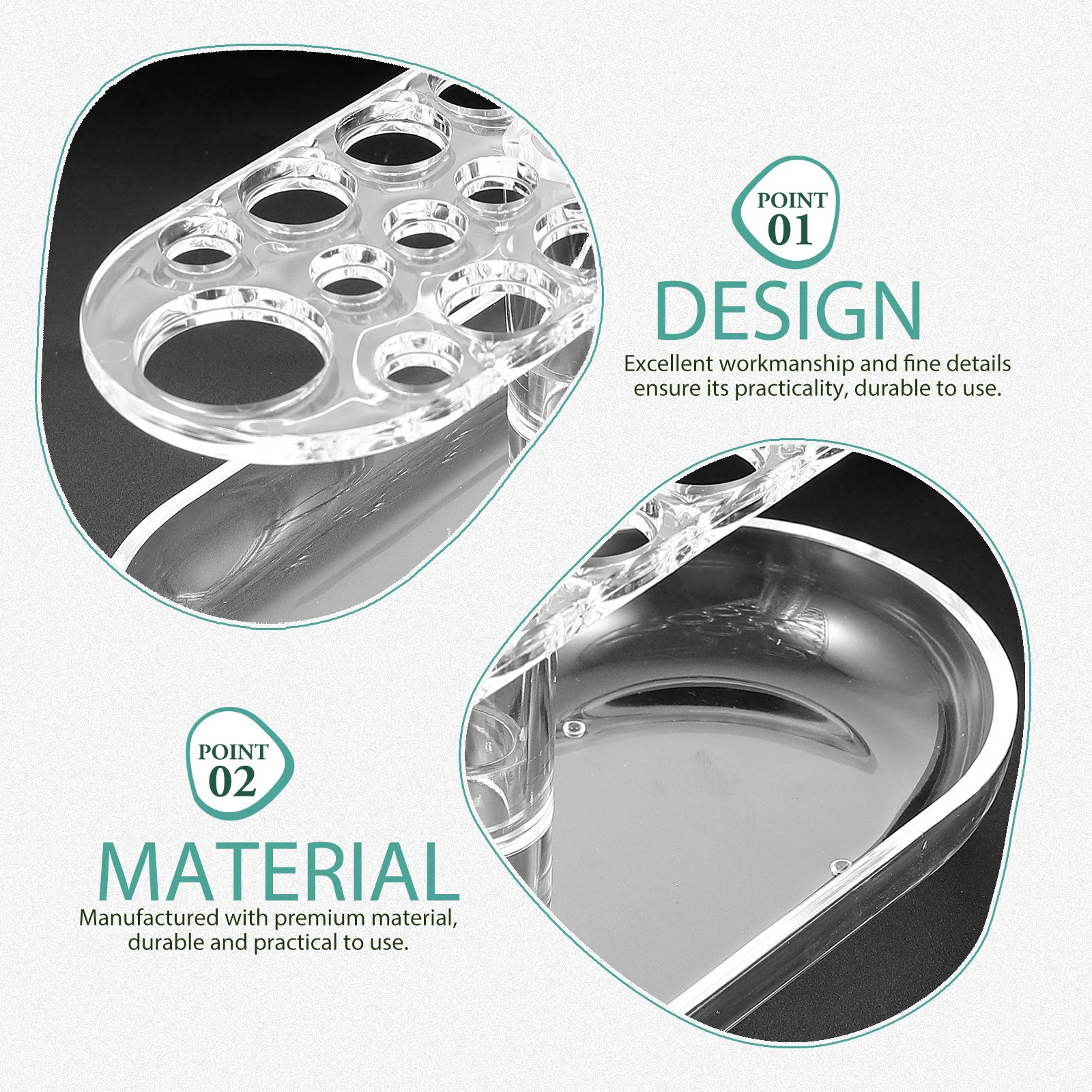 

Makeup Brush Storage Organizer Acrylic Durable Brush Holder Desktop Multi-Grid Makeup Organizer Eyebrow Pencil Storage