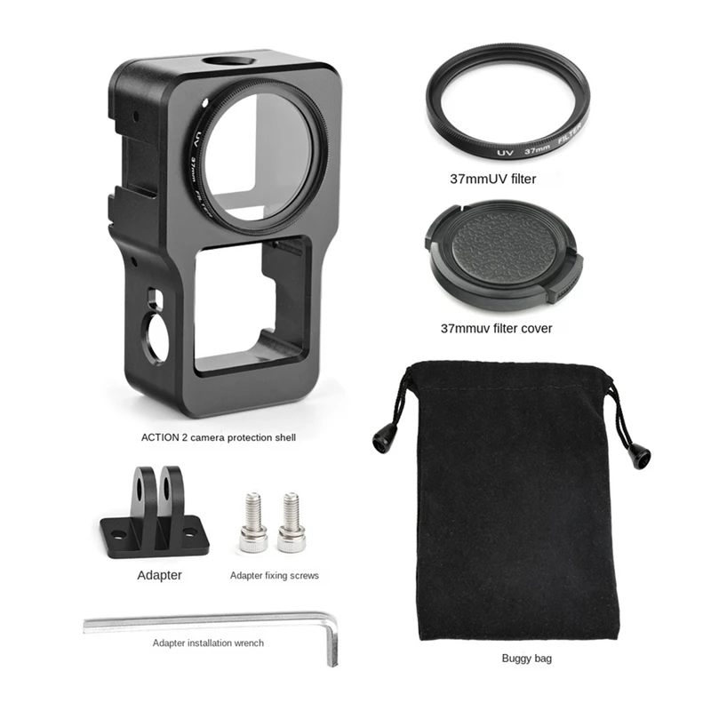 Aluminum Alloy Protective Shell Fall-Proof Protective Shell Shell Frame Accessories For Dji Black