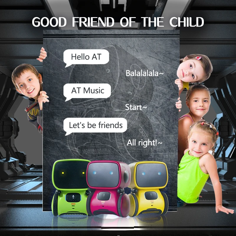 Giocattolo RC Smart AT Robot Macchina per l'apprendimento intelligente 4 versioni linguistiche Giocattoli touch control Robot talkking educativo interattivo