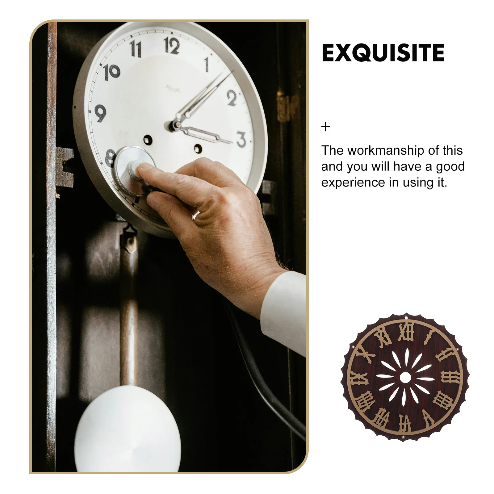 

Cuckoo Clock Face Dial Parts for Wall Repair Movement Diy Replacement Tell The Time Disc