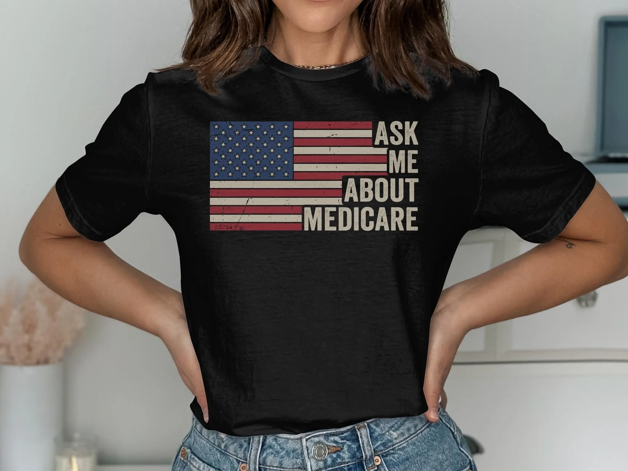 Ask Me About Medicare T Shirt Insurance Agent Health Marketing