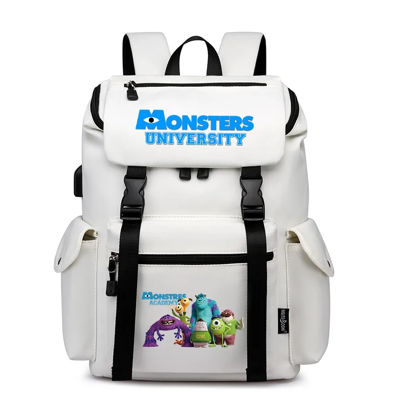 

Monsters University Backpacks Girls Boys Students Schoolbag Large Capacity Laptop Cartoon Bag Waterproof USB Charging Mochila