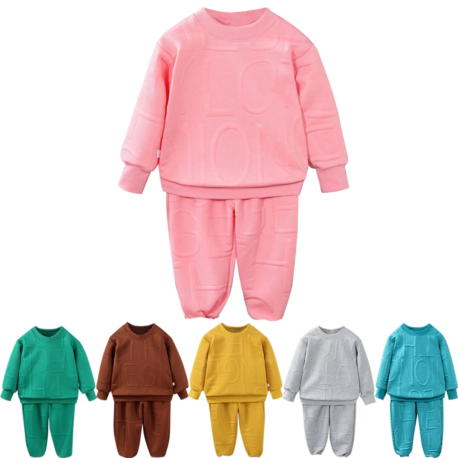 2Pcs Tracksuit Children Boys Girls Casual Clothes Sets Baby Kids Sports Sweatshirt Pants Outfits 1-16 Yrs Children Sweatsuits