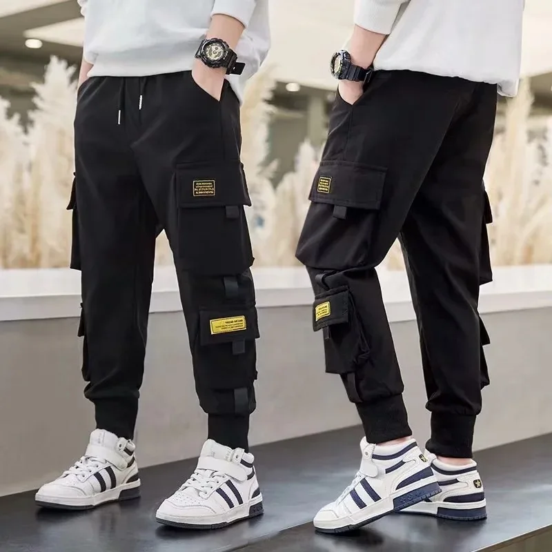 New Spring and Autumn Children\'s Teenage Boys Casual School Sports Pants Korean Pants Jogging Children\'s Jogging Sports Pants