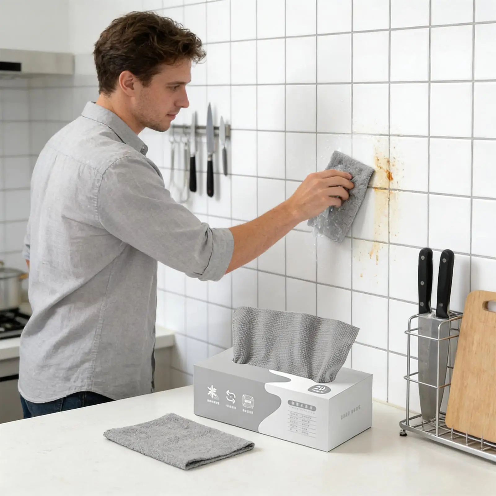 

Microfiber Cleaning Cloth Pull-Out Reusable Super Absorbent Lint Free Microfiber Cleaning Cloth For Kitchen Bathroom Car Window