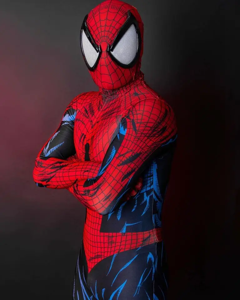 McFarlane Spider Boy Smile Hero Cosplay Costume, UlOscar SpidSuffolk IQUE dex, 3D Printed, Zenzai Drum Suit, Halloween