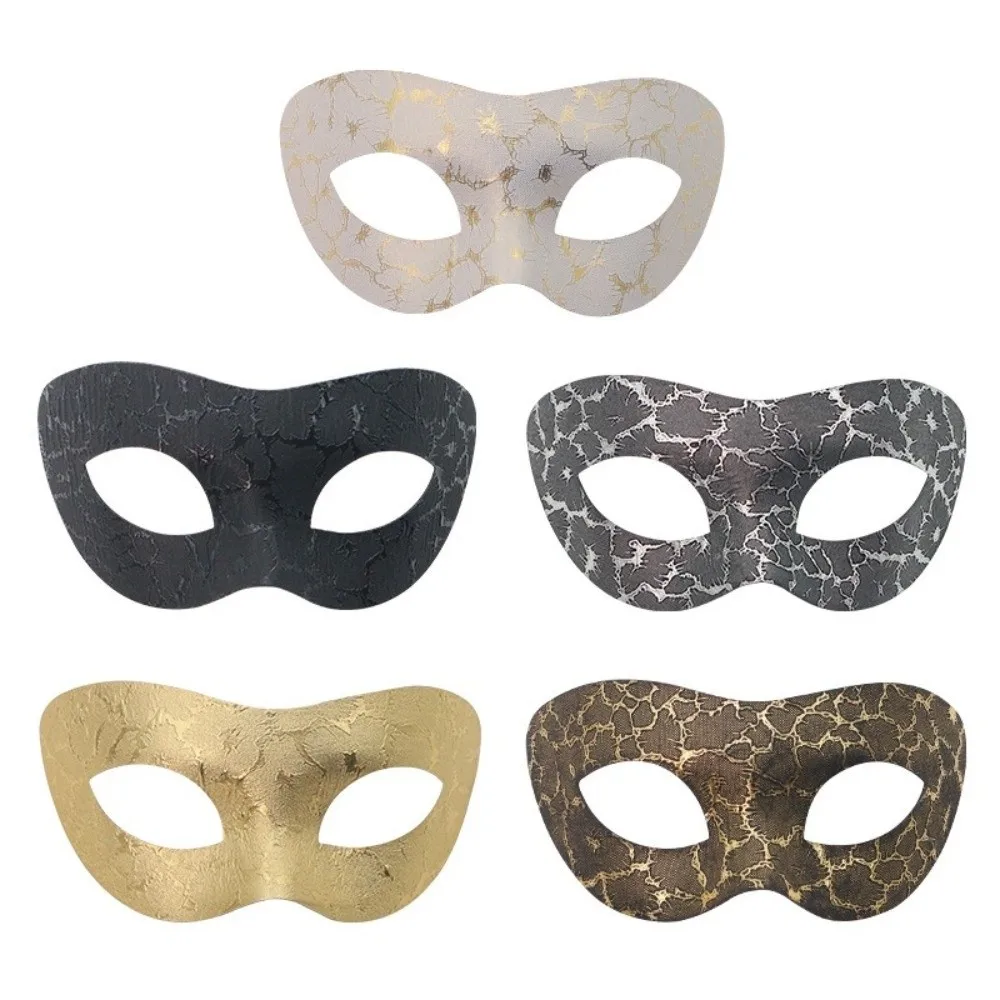 Eye Mask Plastic Halloween Masks Durable Gold Jazz Mask Reusable Venetian Masquerade Half Face Mask Women