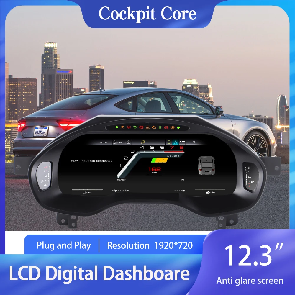 

12.3-дюймовый цифровой приборный щиток HD для Audi A6 A7 2013-2018 с поддержкой CarPlay и Android Auto, спидометр, панель приборов, виртуальный кокпит, LCD-дисплей