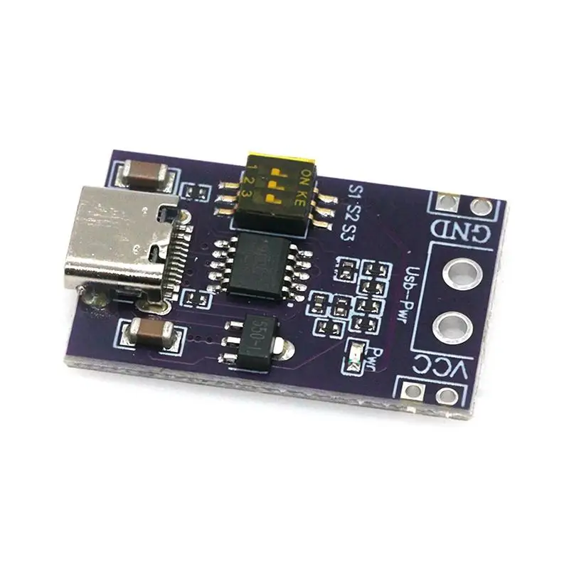 Type-C PD Decoy Trigger Module 5/9/12/15/20V Adjustable Voltage Fast Charging Activator for DIY Modification