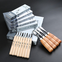 Multi Functional Handmade Woodcut Knife Set Rubber Seal Carving Knife Used for Seal Engraving Paper Cuttings Plaster Rubber Seal