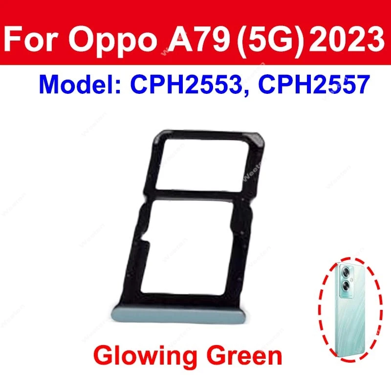 SIM Card Tray Slot For OPPO A79 A80 5G 2023 CPH2557 CPH2639 SIM Card Tray Slot SIM Card Reader Holder Socket Replacement image 3