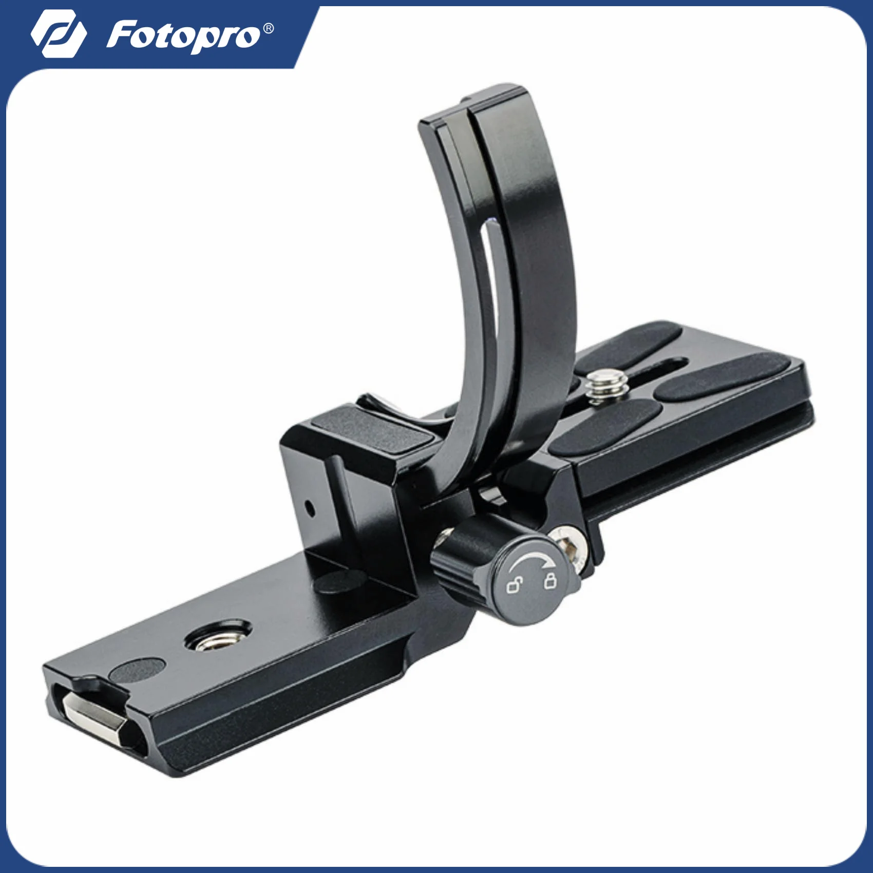 Fotopro Pierścień do mocowania statywu Mocowanie obiektywu Obrotowa płytka montażowa do lustrzanki cyfrowej Poziomy pionowy rotor X-Rotator 75