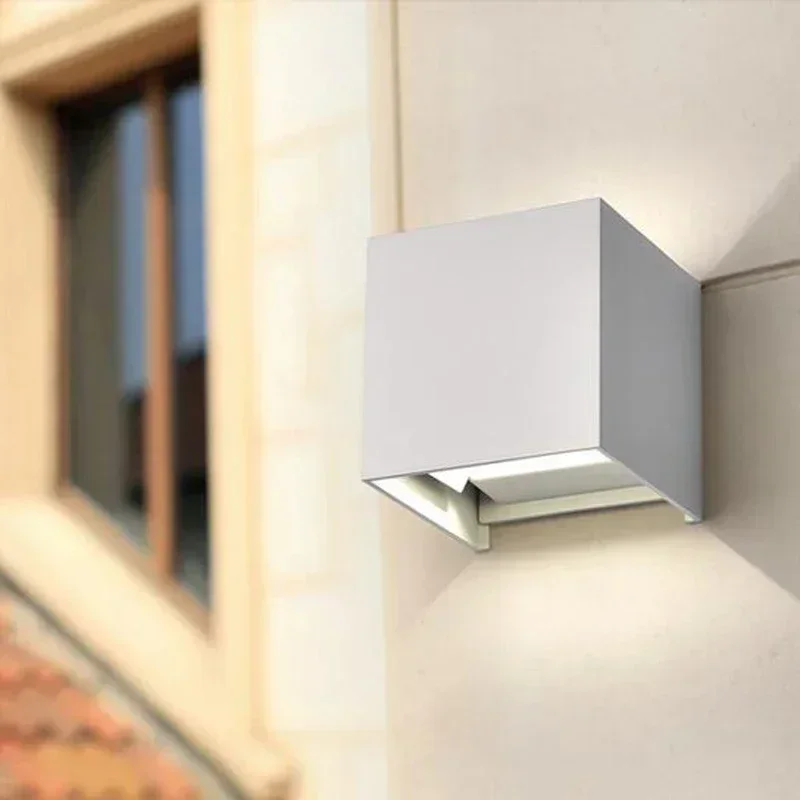 7W LED Outdoor Warm LED Wall Lamps Applique Murale Adjustable Surface Outdoor Cube Led Wall Light Wandlamp Up And Down