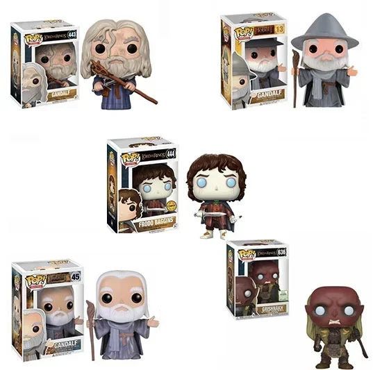 Funko Володарь13 #   ГЭНДАЛЬФ 45 #   443 #   Фигурка The Rings 10 см, ограниченная серия, Коллекционная модель игрушки для детей, подарок