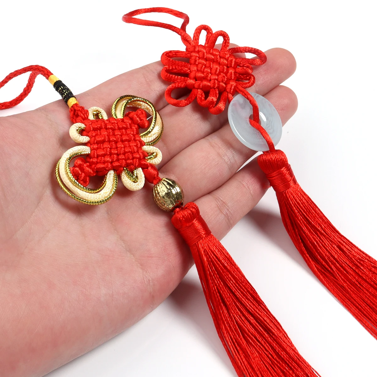 2pcs/lot Chinese Knot Tassels Pendant Hanging Ornaments For DIY Home Decorations Festive Red Tassel Gifts