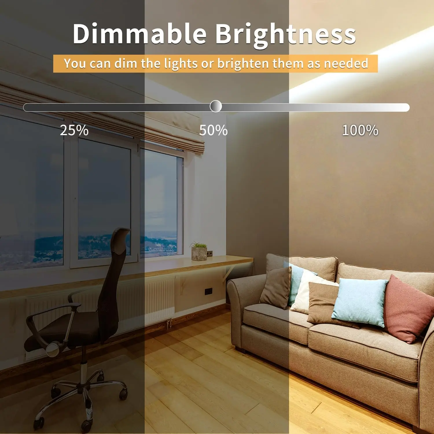 5V USB COB LED strip light 1m-5m warm white flexible dimmable light 320leds/m for home decoration image 4
