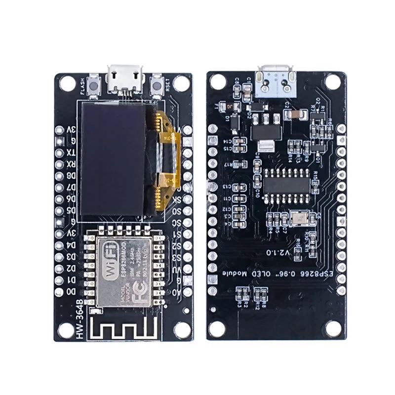 Placa de desenvolvimento Nodemcu, Micro USB tipo C, CH340C, módulo WiFi, 0, 96 Polegada Display OLED, CH340G, ESP-12F, módulo de driver WiFi