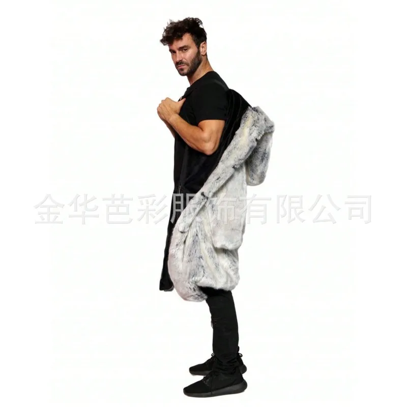 Men's Autumn/Winter Top Coat Faux Fur Thick Warm Retro Simple Comfortable Loose Casual Design Fashion Advanced Soft Niche Skinny