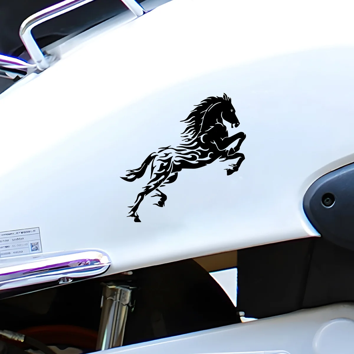 Jumping Horse Hollow Out Rainbow Car Decal Sticker for Window Motorcycle