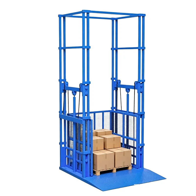 Deposit Customized Heavy Load Cargo Lift Workshop Floor Material Hoist Electric Hydraulic Guide Rail Elevator