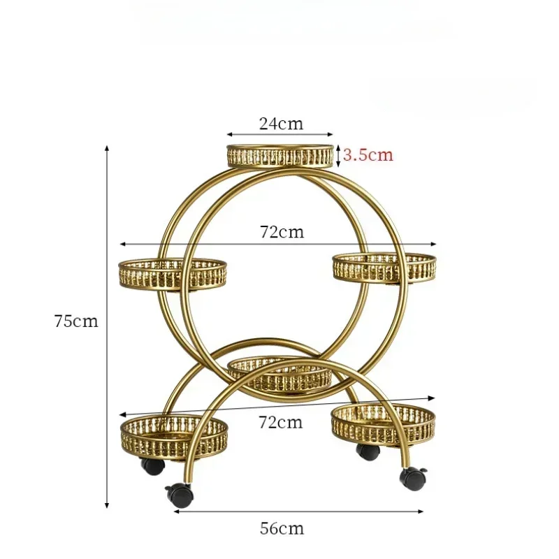 Balcony Simple Plant Shelf Wooden Wheels Simple Designer Plant Stand Minimalist Originality Estanteria Plantas Garden Furniture