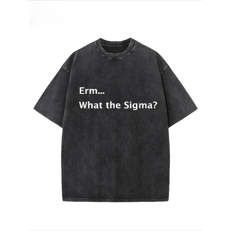 

Забавная футболка с мемами для мужчин и женщин Erm What the Sigma, футболка с рисунком, модная уличная одежда TikTok, повседневный хлопковый топ большого размера, S-XXL
