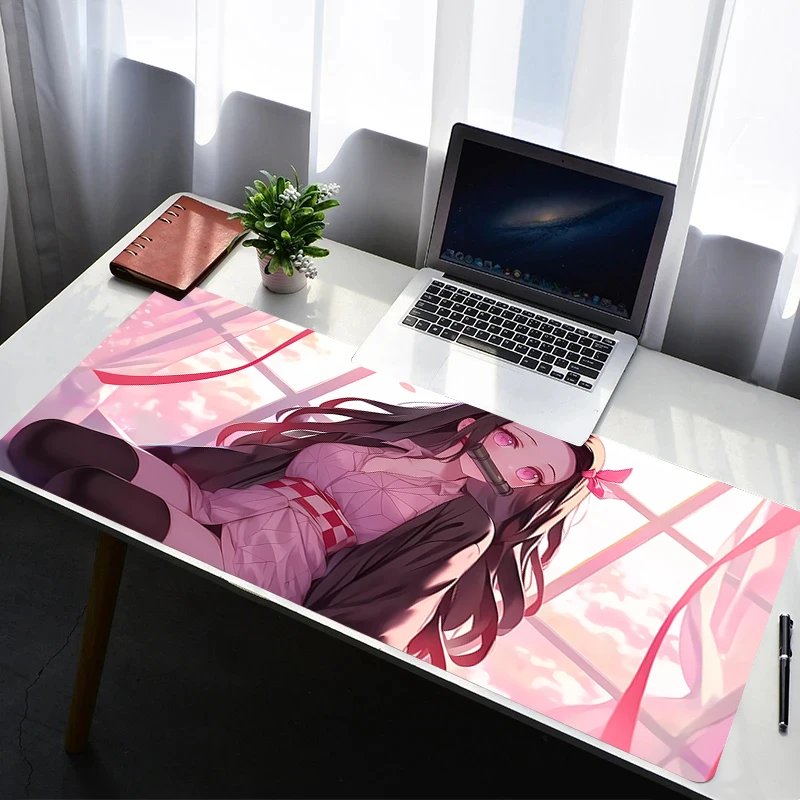 

Mouse Pad Laptop Rubber Extended Desktop Mat Computer Gamer D-demon Slayer Nezuko HD Mousepad PC Gaming Accessories Keyboard Pad