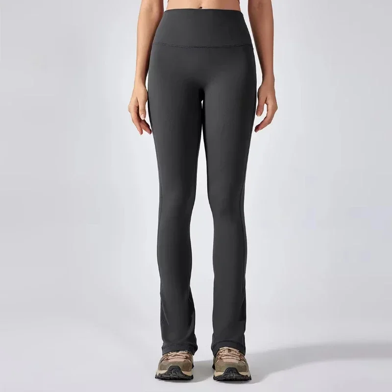 بنطلون نسائي عالي الخصر بجرس يوجا مع نعومة الزبدة ولا يوجد خط على شكل حرف T لرفع الأرداف وطماق اللياقة البدنية الممتدة