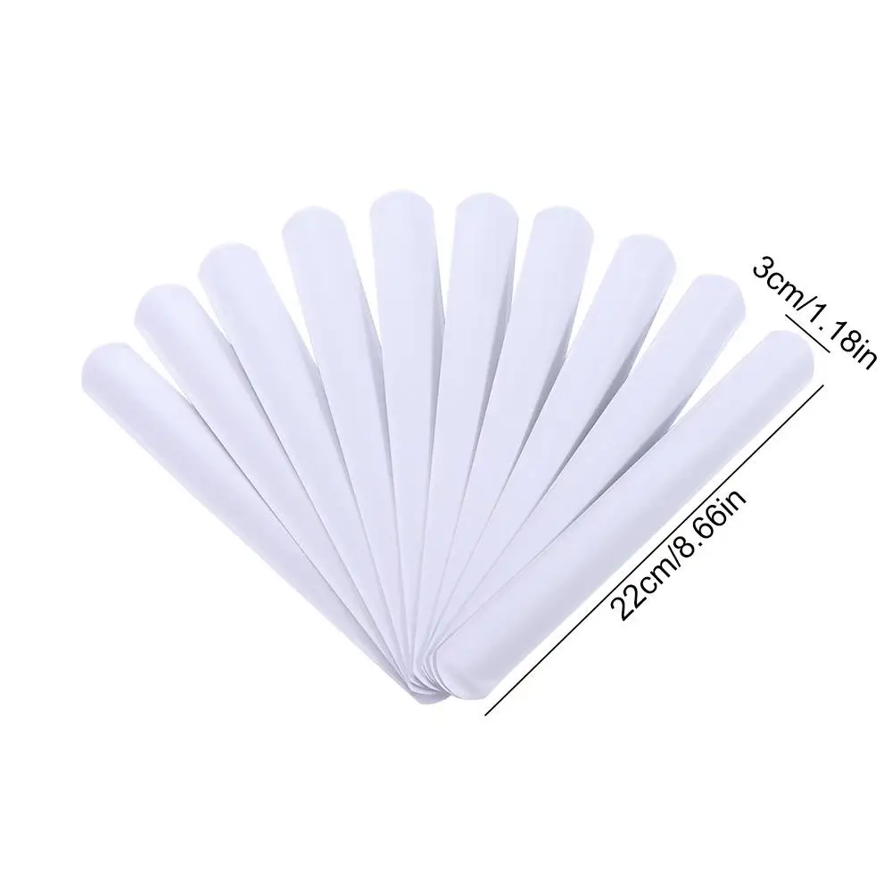 10 stks/partij Feestartikelen DIY Blank Slap Armbanden Graffiti Schilderen Slap Polsband PVC Witte Polsbandjes Verjaardagsfeestje