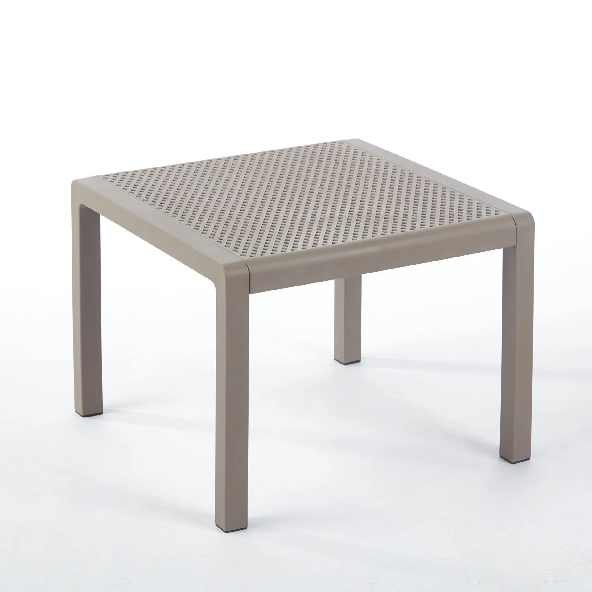 

Водонепроницаемый небольшой квадратный алюминиевый журнальный столик для отдыха на природе в пляжном саду