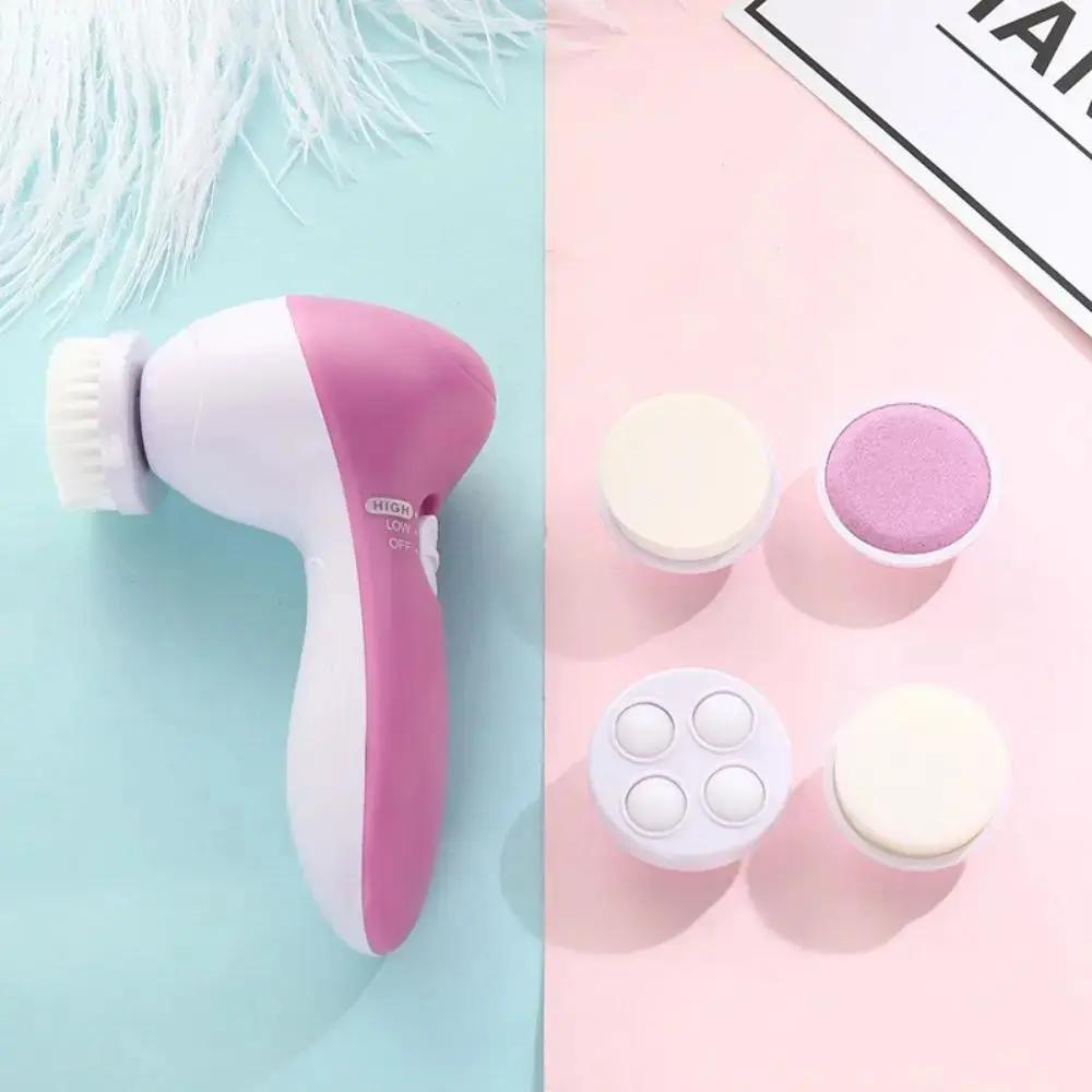 5-In-1 Facial Cleanser Pore Cleanser Face Massager Deep Cleansing Pore Cleansing Portable Electric Rotating Beauty Instrument