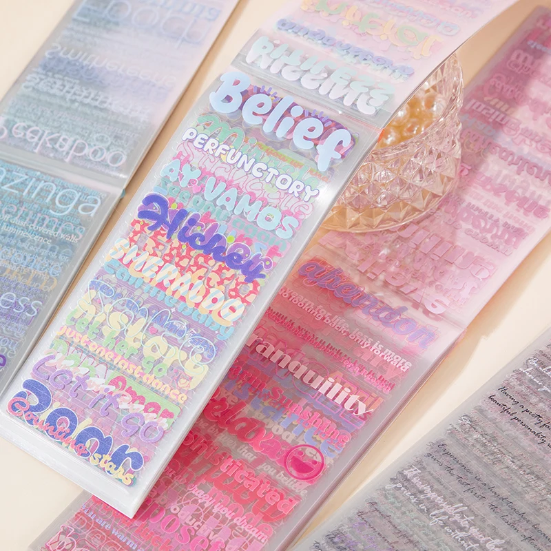 4pcs/Lot Text Note PET Sticker Book