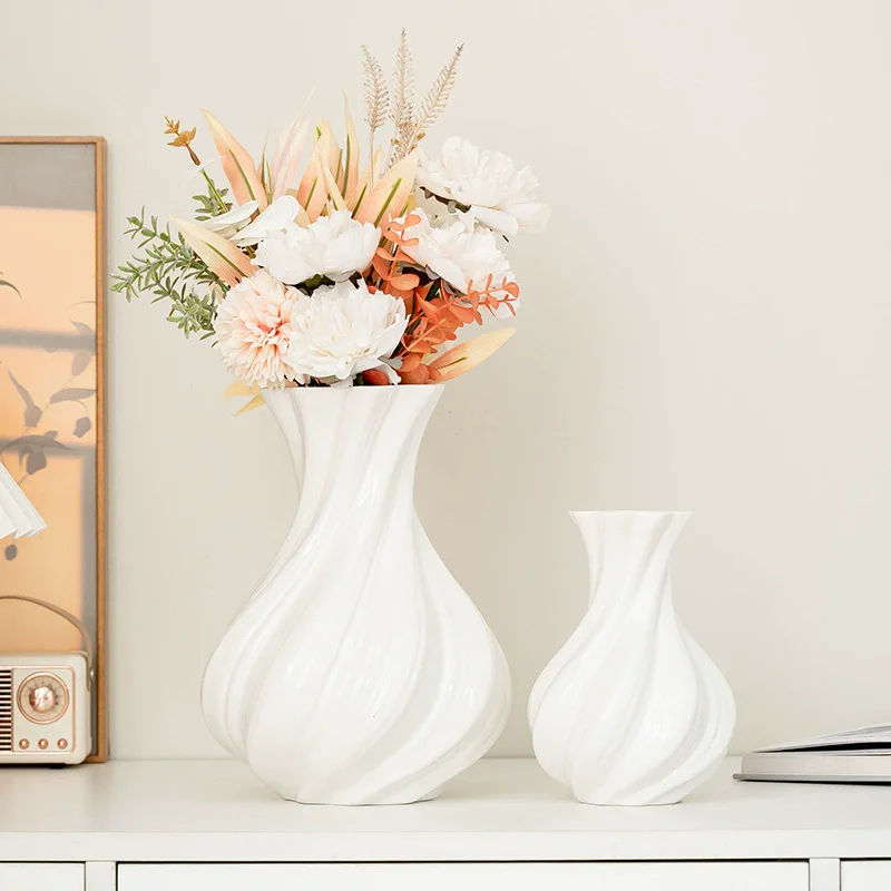 

Handmade Ceramic Vase, Organic Artistic Flower Pot for Living Room, Study & TV Console, Modern Boho Decor