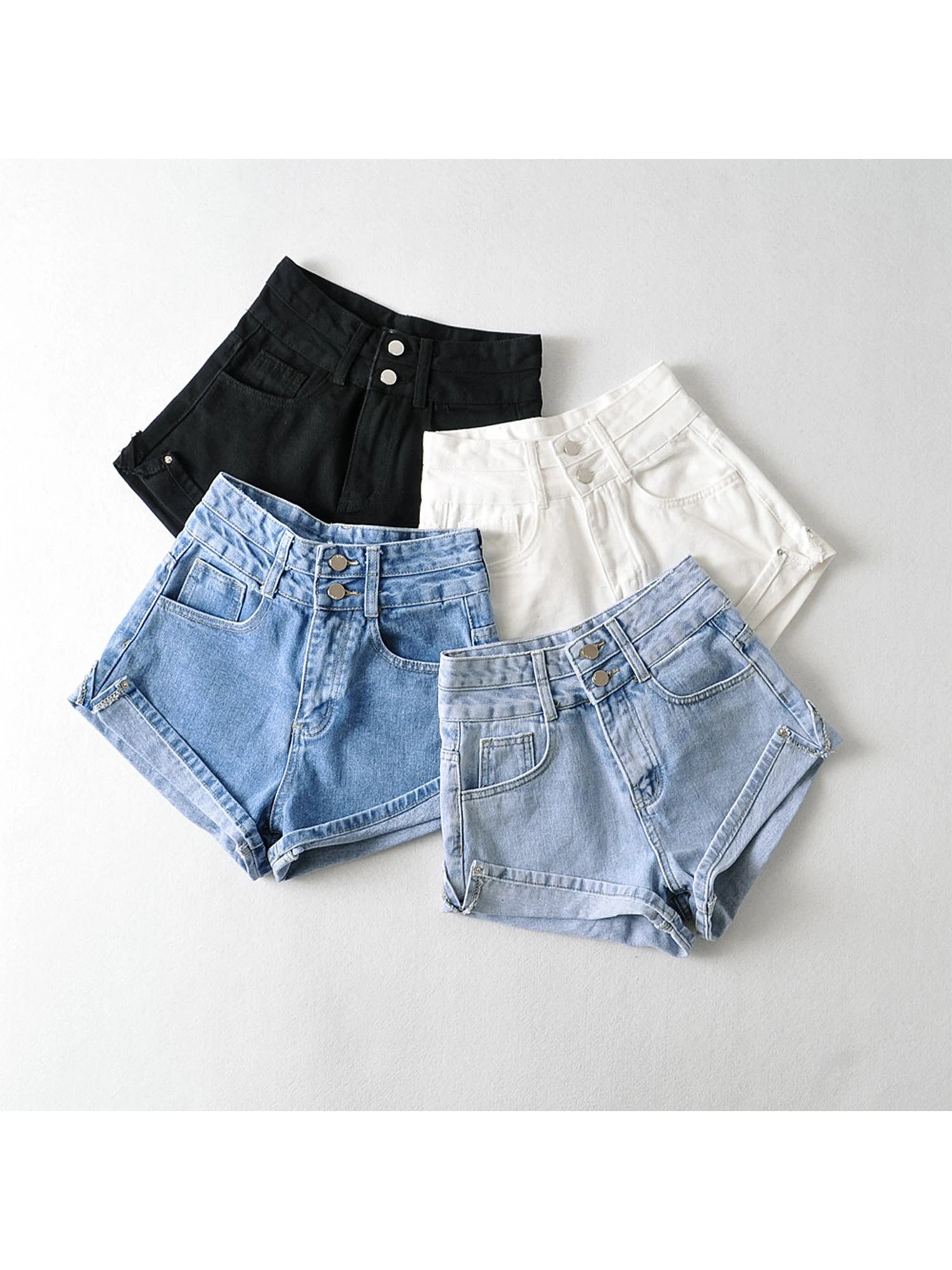 Women's Y2k Gyaru Blue Denim Shorts Nightclub A-Line Micro Cowboy Shorts Harajuku Vintage Boot Short Pants for Women Summer 2026