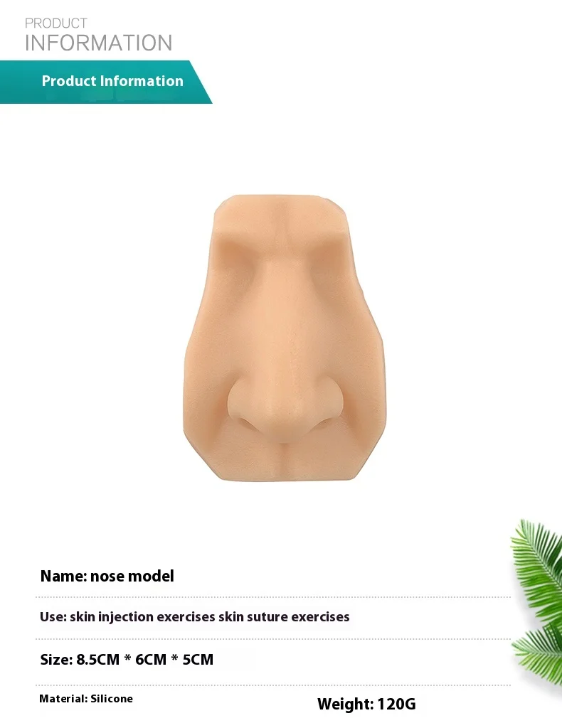 Modelo de nariz de prática de injeção de silicone simulado Rhinomodeling rhinomodelação