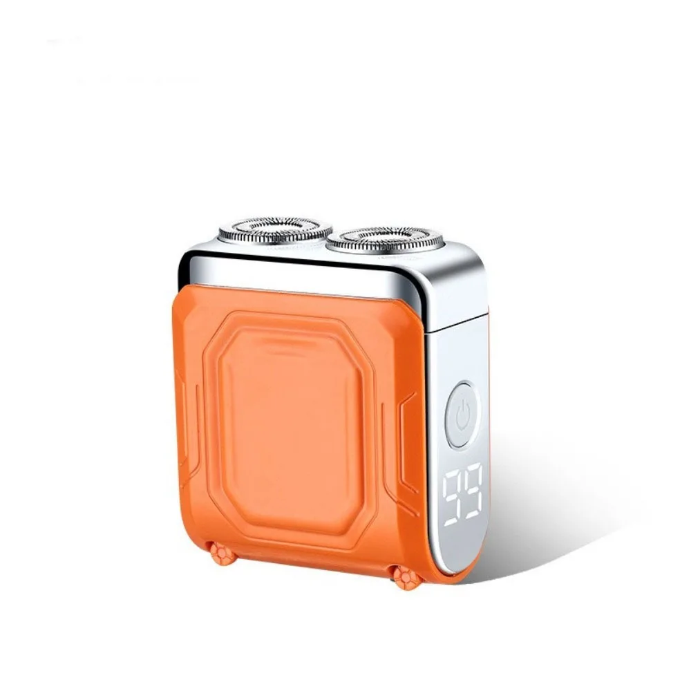 

Double Head Mini Electric Shaver High Speed Motor Waterproof Design Men's Beard Trimmer Skin-friendly LCD Display