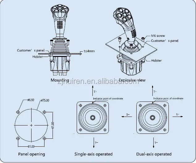 CAN Bus Output Optional Joystick Handle