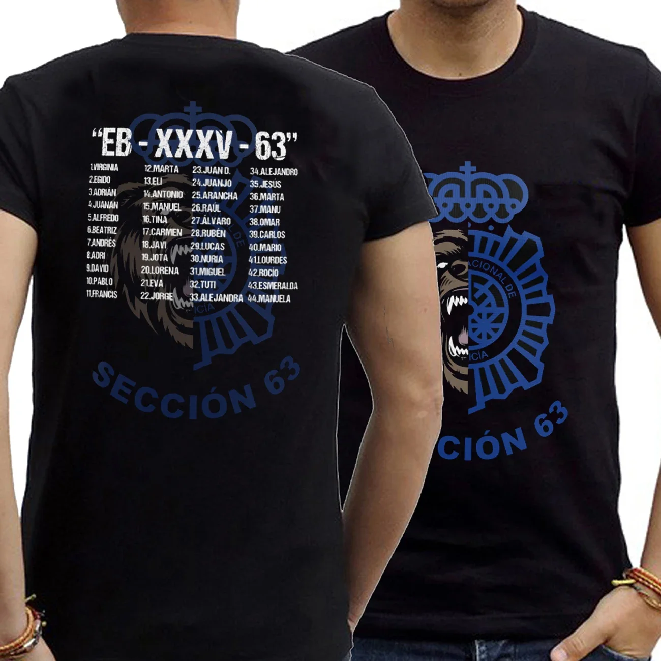 Promoción CNP Sección 63 Policía Nacional Española Camiseta. New 100% Cotton Short Sleeve O-Neck T-shirt Casual Mens Top