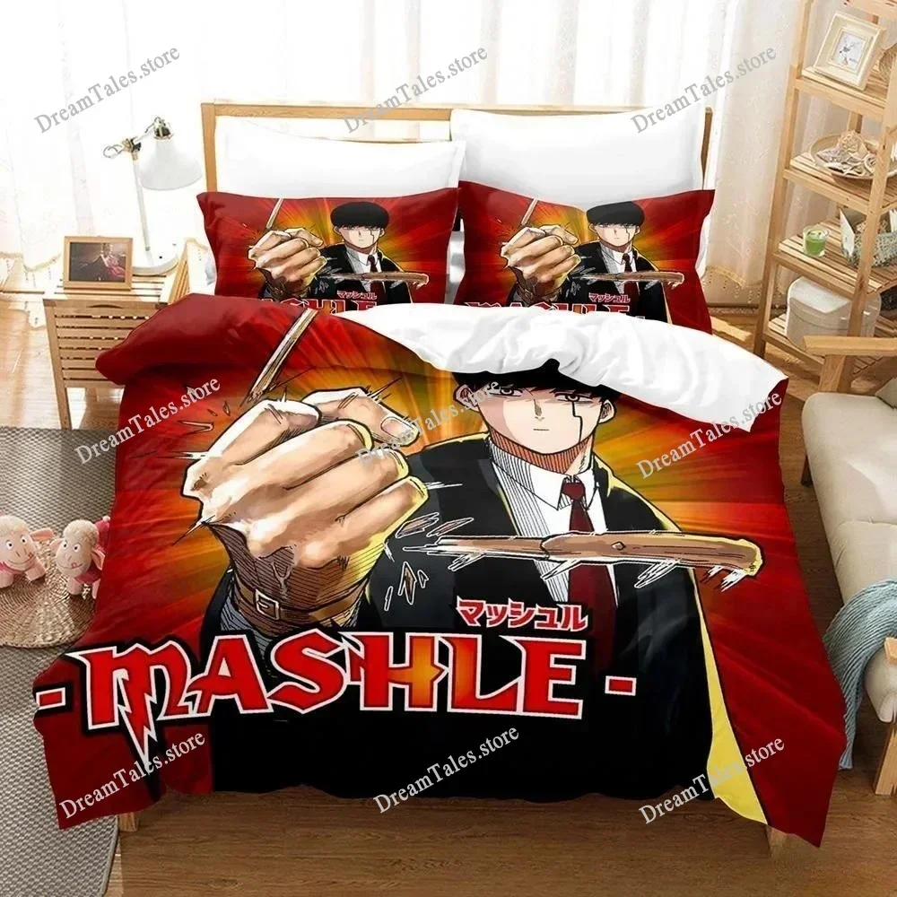 New 3D Anime Mashle Magic and Muscles Bedding Set Single Twin Full Queen King Size Bed Set Adult Kid Bedroom Duvet Cover Sets
