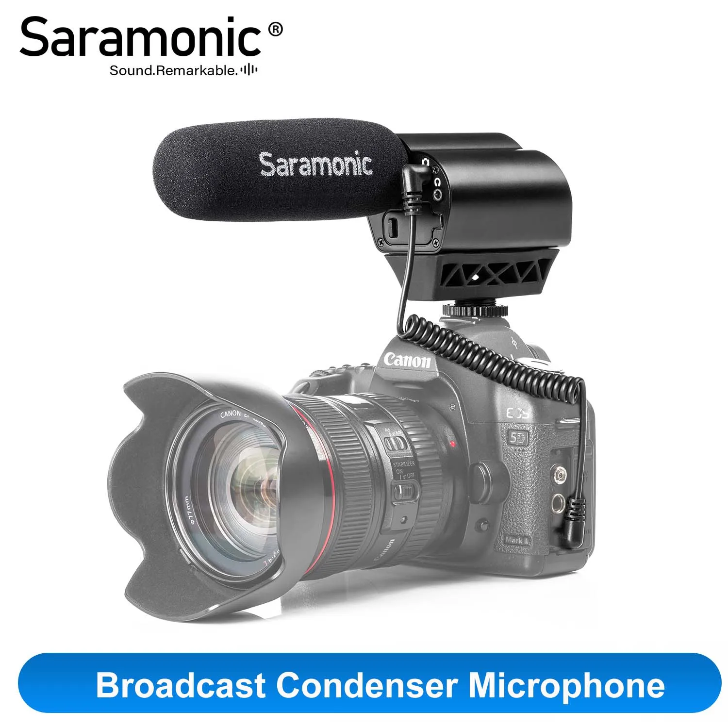 Saramonic Vmic Super-Cardioid broadcast quality Shotgun Condenser Video Microphone for DSLR cameras and camcorders