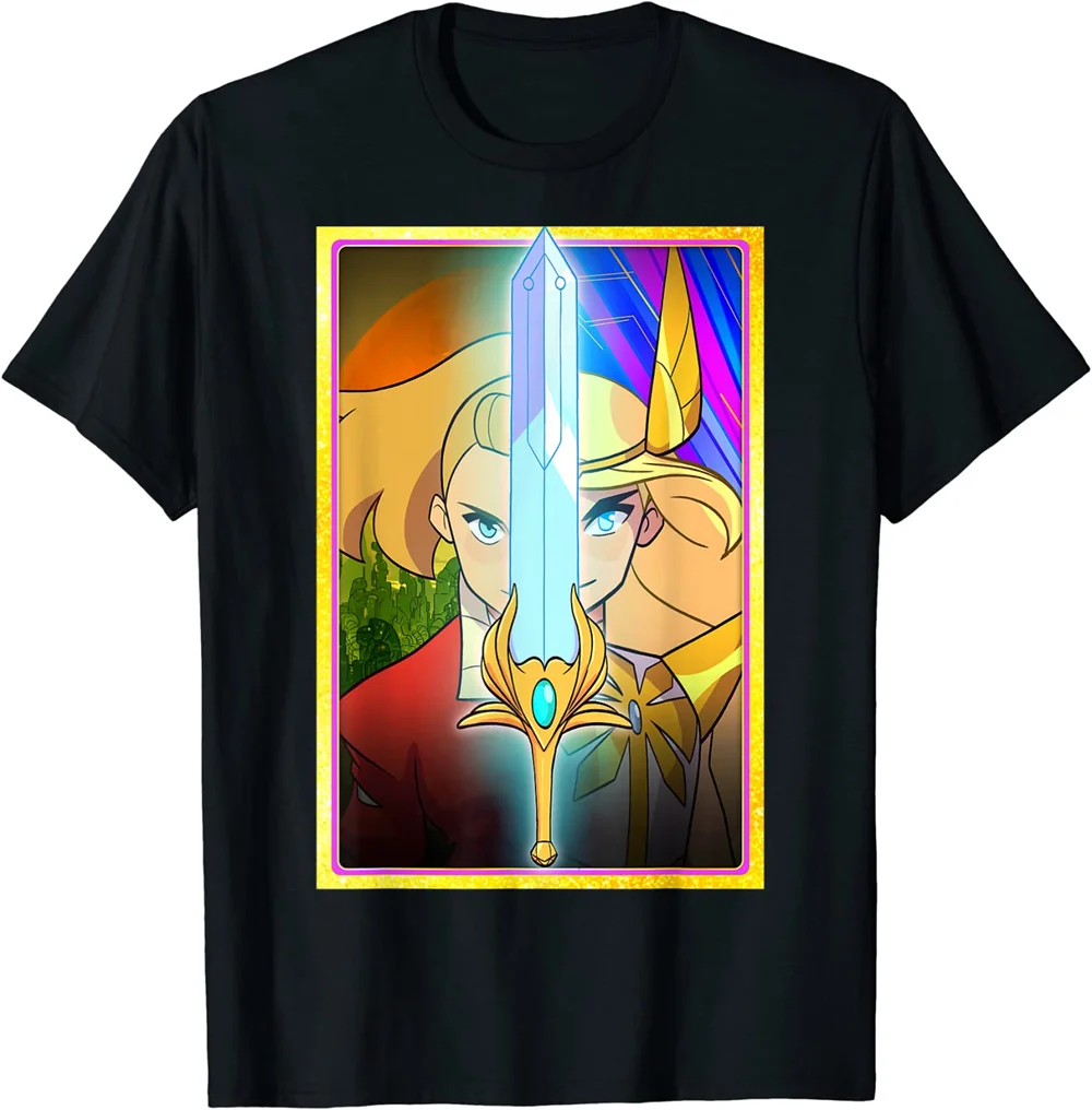 Masters Of The Universe She Ra And Swiftwind T Shirt Mens Licensed Cartoon Black