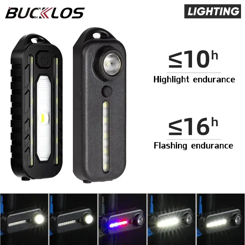 Portable Outdoor Sport Light Night Cycling Headlight Taillight 4gear Multi-function Riding Warning Light LED Rear Bike Lights