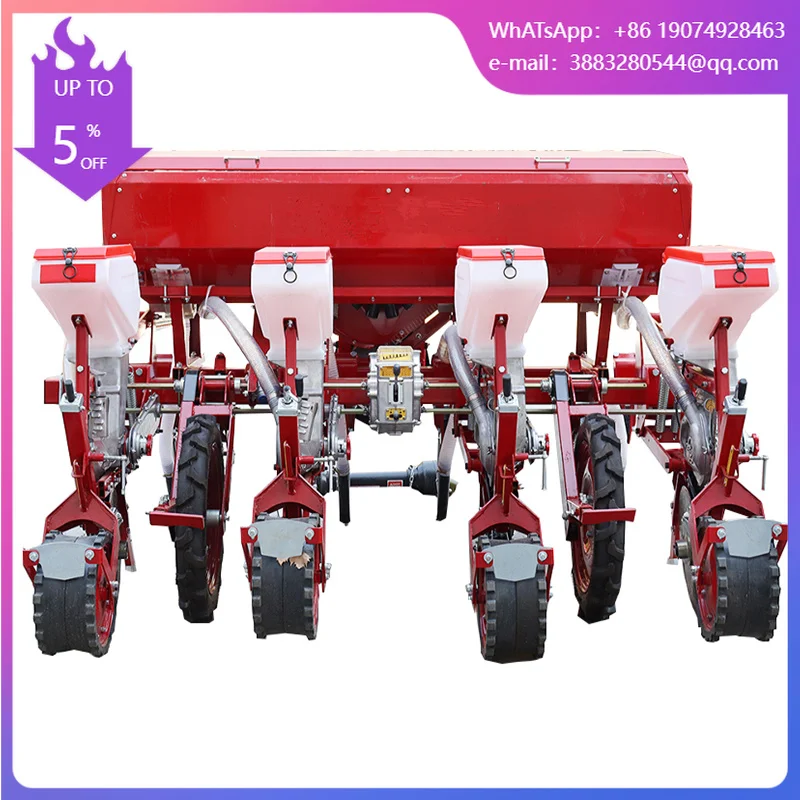 4-Row Pneumatic Corn Planter With Fertilizer For Small Scale Seed Planting Gear As Core Component